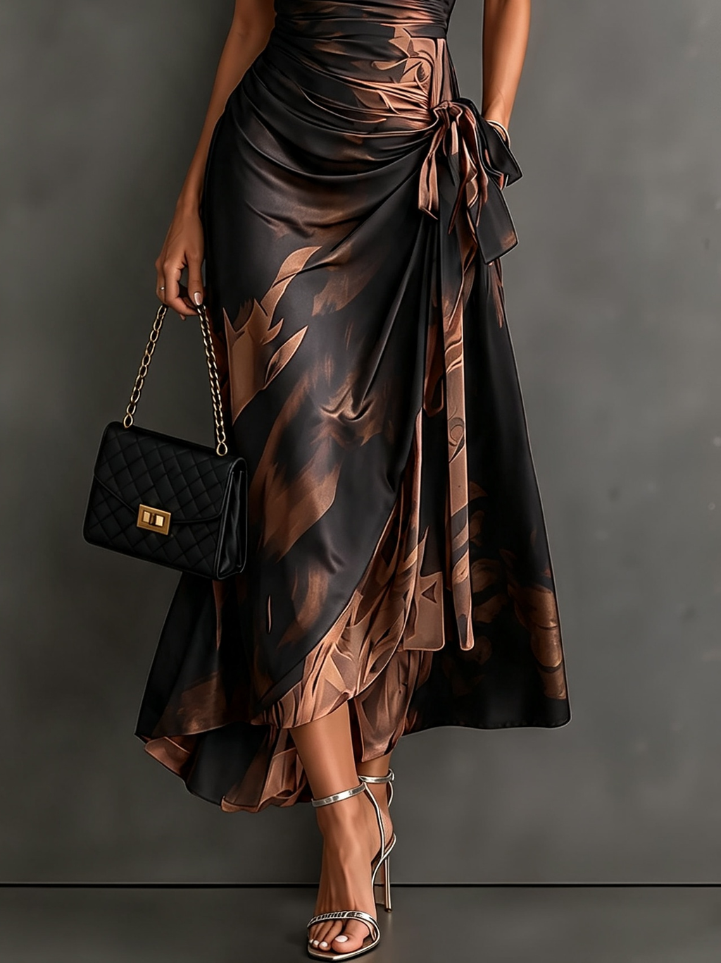 Camille — Vestido midi estampado elegante