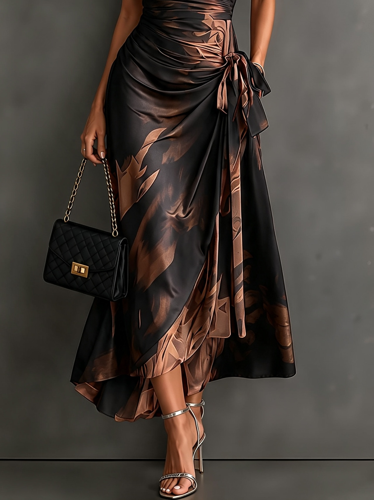 Camille — Vestido midi estampado elegante
